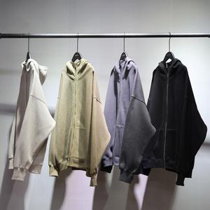 High Quality Sportswear Casual Sports Loose <b>Jacket</b> Custom Embroidered Logo Plain Color Fitness <b>Gym</b> Zipper Hoodies for Men - Product Image 1