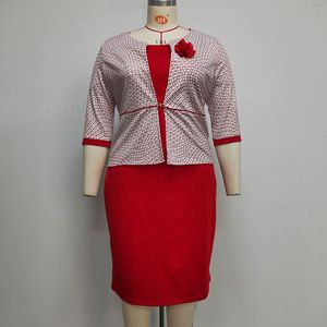 Nuovo Abito <span class=keywords><strong>Elegante</strong></span> da Ufficio per <span class=keywords><strong>Donna</strong></span>, Due Pezzi, Collo Tondo, Stile <span class=keywords><strong>Elegante</strong></span>, <span class=keywords><strong>Vestito</strong></span> a Linea A, Manica Regolare - Product Image 1