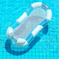 Chaise longue aquatique rétro en maille, modèle gonflable 160, ovale, blanc pailleté, pour fête au bord de la piscine, de l'usine de jouets aquatiques transfrontalière de Yiwu