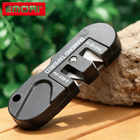 Vente en gros de pierres à aiguiser en carbure de tungstène pliables compactes avec poignée antidérapante en ABS pour le camping