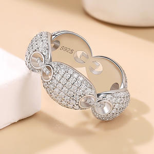 Anelli da uomo in argento 925 con diamanti Moissanite VVS GRA, gioielli hip-hop di lusso personalizzati dalla fabbrica Adodo Jewelry, per donna. - Product Image 5