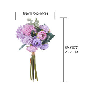 CallaFloral Ramo de Flores Artificiales Ranúnculos de Colores Mezclados Tela de Tejido Panamés Decoración Interior Ramo de Boda - Product Image 4