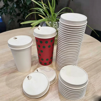 SP5215 Couvercles en papier compostables PLA de qualité alimentaire pour gobelets à café jetables