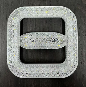 Plafonnier LED carré UFO en cristal 24W, culot E27, AC100V-265V, puces DOB SMD2835, 2000 Lumens, ABS+PS, garantie 1 an, 6000K, Ra90 - Product Image 3