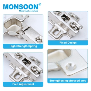 Charnières en fer pour meubles MS04, cachées, <span class=keywords><strong>angle</strong></span> d'ouverture de 105 degrés, 35 mm, charnière de placard de cuisine pour écoles et hôpitaux, disponibles - Product Image 3