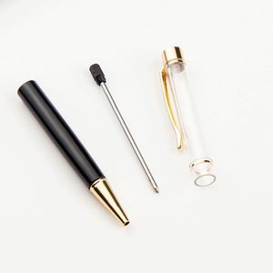 Bolígrafos de tubo metálico hueco rellenables con arena movediza y lámina de oro, con logotipo personalizado, varilla vacía para bolígrafo DIY - Product Image 4