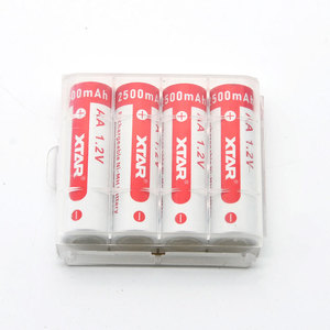 XTAR แบตเตอรี่แบบชาร์จไฟได้ Ni-MH ขนาด1.2 V 2500mAh 1.2 V NiMH แบตเตอรี่คู่