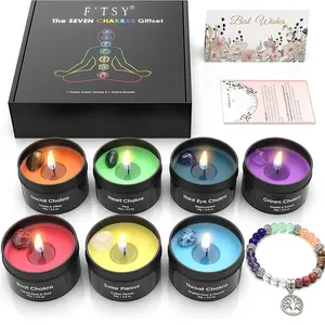 Velas perfumadas de alta calidad, velas de chakra, etiqueta personalizada, cera de vela perfumada