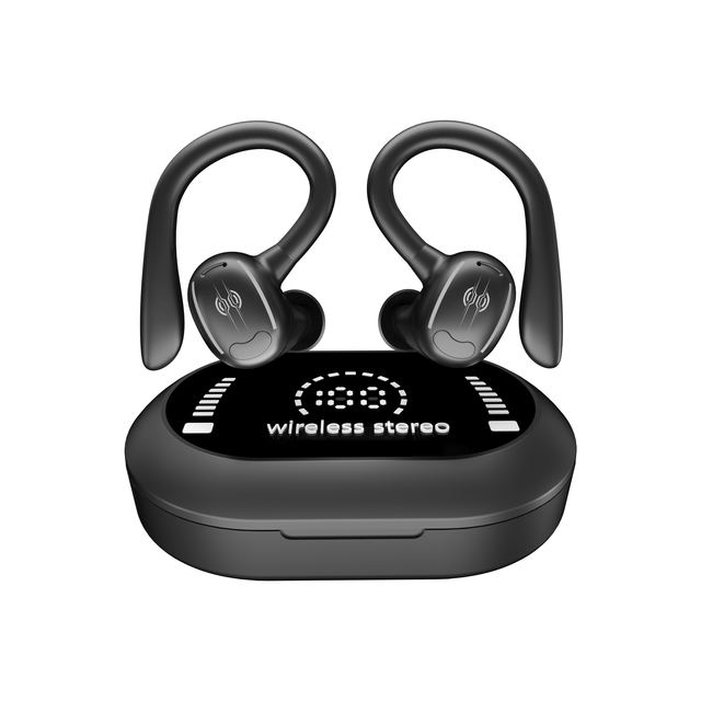Earbuds Casque Waterproof IPX5 Touch Control LED Battery Over Ear Earphones for Running Hook Sports Wrap Headphones