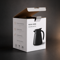 Boîte d'emballage personnalisée en carton ondulé auto-érectible pour petits appareils électroménagers, type tuck-end, pour bouilloire et théière électriques
