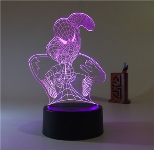 Neue LED benutzer definierte Foto kreative <span class=keywords><strong>3D</strong></span>-Illusion Anime Acryl Tisch Schreibtisch Lampen Basis Kinder Home Decor Nachtlichter - Product Image 2