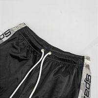 YYSY Short en nylon pour homme, coupe large, style rétro, sport et streetwear, avec blocs de couleur personnalisés et cordon de serrage élastique