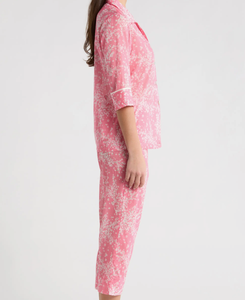 Pigiama in cotone da donna, set estivo con camicia da <span class=keywords><strong>notte</strong></span> e pantaloni con elastico in vita per serate rilassanti e notti riposanti, abbigliamento da <span class=keywords><strong>notte</strong></span> morbido. - Product Image 3