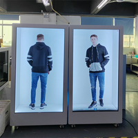 Écran tactile capacitif intérieur de 10,1 à 86 pouces Holobox Vitrine publicitaire Affichage holographique 3D Boîte d'affichage LCD transparente