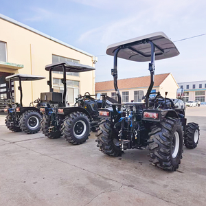 Nouveau tracteur agricole léger chinois 80 CV à roues, tracteur hydraulique diesel pour chantier avec pneus en caoutchouc et moteur rotatif - Product Image 1