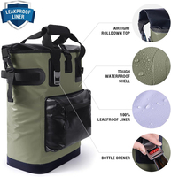 Sac à dos isotherme TPU 18L 30L pour pique-nique, plage, randonnée, parc et pêche, glacière de camping étanche pour le stockage des aliments