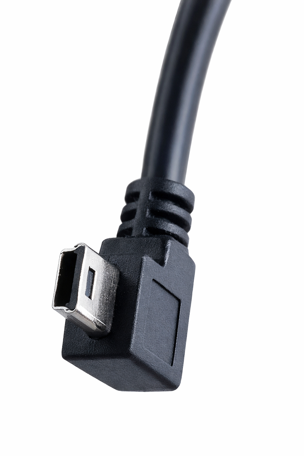 USB 2.0 A Female to 90° Right Angle Mini USB 5Pin Panel Mount Cable