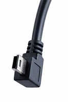 Cable de Extensión USB 2.0 A Hembra para Montaje en Panel con Conector a Mini USB 5 Pines Macho en Ángulo Recto de 90 Grados para Montaje Empotrado en el Tablero del Automóvil