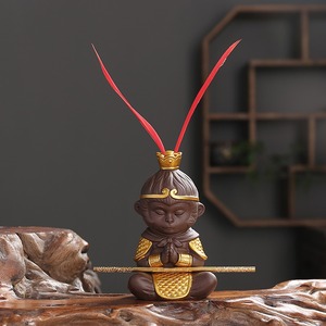 MSH Monkey King Ornament Meditación en Monkey King Adornos <span class=keywords><strong>con</strong></span> aros dorados - Product Image 2