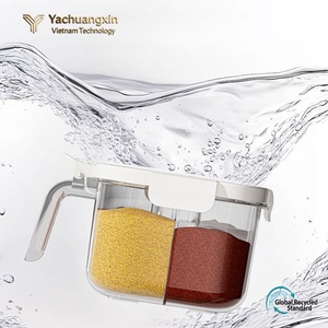กล่องเก็บอาหารทรงสี่เหลี่ยมยี่ห้อ Yachuangxin พร้อมฝาปิด ขอบสีเหลือง วัสดุ PP ดีไซน์ทันสมัย สำหรับใช้ในแคมป์ปิ้งและครัว - Product Image 4