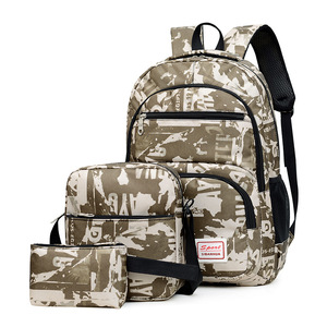 Panelled Large Capacity Laptop External Frame <b>Backpack</b> Physiological Curve Back Casual Zipper Waterproof Polyester - Product Image 2