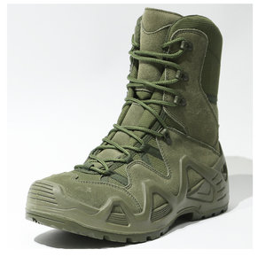 Bottes de randonnée tactiques en toile DFA0115 vertes, longues, basses, courtes, camouflage, pour le désert, la montagne et l'escalade - Product Image 1