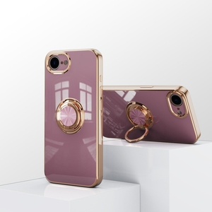 เคสยึดแหวน6D แฟชั่นฝาหลังโครเมี่ยมสำหรับ iPhone 16E/16/15 pro/ 14 PROMAX ที่ยึดในรถแม่เหล็ก - Product Image 2