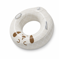 Bouée de natation gonflable d'été en PVC épaissi, durable, imperméable, colorée, avec double airbag et poignées