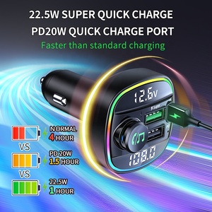 Adaptateur <span class=keywords><strong>radio</strong></span> FM <span class=keywords><strong>Bluetooth</strong></span> sans fil Lecteur MP3 de <span class=keywords><strong>voiture</strong></span> QC3.0 PD20W Chargeur Kit <span class=keywords><strong>voiture</strong></span> Appel mains libres <span class=keywords><strong>Transmetteur</strong></span> FM <span class=keywords><strong>Bluetooth</strong></span> - Product Image 3