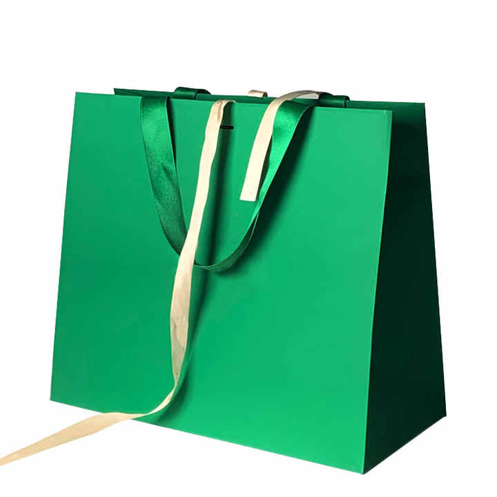 Luxury Ribbon Handle Boutique Shopping Packaging Customized Printed ...