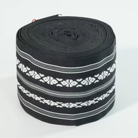 Sangle élastique en polyester à motif chevrons Aoya OEM, design tendance, vente en gros, personnalisable, bande élastique confortable en maille pour vêtements