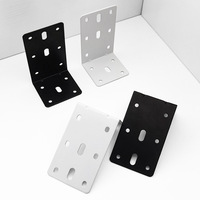 Supports d'angle en L multi-trous en gros, fixations de panneaux de meuble, quincaillerie de renforcement de meubles en fer pour coins