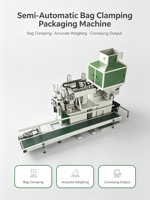 Machine d'emballage automatique avec serrage de sacs, pesage, remplissage et convoyage automatiques pour céréales, granulés, aliments et matériaux granulaires, avec écran tactile PLC