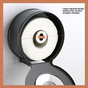 Modern 304 Stainless Steel <b>Large</b> Roll Paper Box Waterproof Transparent Hand <b>Towels</b> for Kitchen Public Restrooms Hotels Bathrooms - Product Image 3