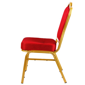 Cadeira de Banquete para Hotel de Luxo de Alta Qualidade, Empilhável, em Metal, com Encosto Floral para Casamentos - Product Image 4