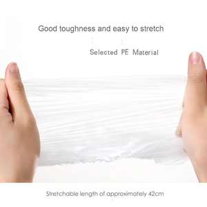 Ecológico desechable PE plástico pelo Hotel gorro <span class=keywords><strong>de</strong></span> ducha impermeable empaquetado individualmente para uso <span class=keywords><strong>de</strong></span> limpieza - Product Image 6