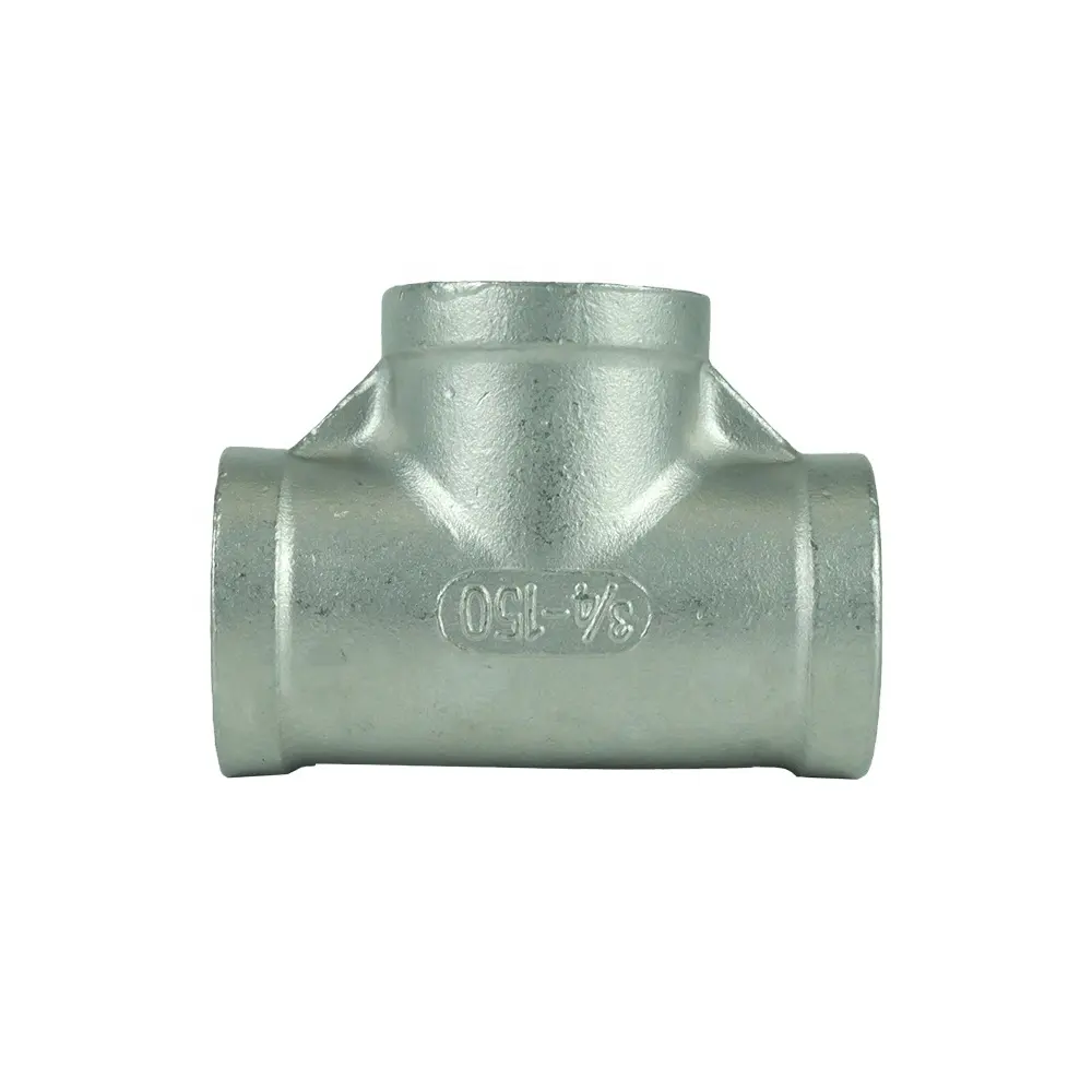 Dkv Ống thép không gỉ phù hợp BSP NPT ren nữ 3 cách Ống phù hợp SS 304 316L ren kết nối phù hợp