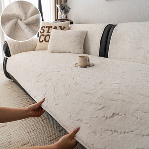Coussin de canapé en fourrure de lapin, protège-canapé <span class=keywords><strong>anti</strong></span>-griffures <span class=keywords><strong>pour</strong></span> chat, adapté aux animaux domestiques, antidérapant, lavable, doux et moelleux, protection de meubles - Product Image 1