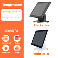 Desktop 15 Inch Capacitive Touch Screen Monitor Aluminum Alloy LED Screen Computer Monitor Perfect for Retail Touch Monitor