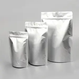 Gallon Stand Up Pure Mylar Bag Aluminum Foil Silver Zipper Stand Up Pouch Food Packaging Storage Doypack Bags Pouches