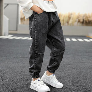 Vente en gros de pantalons en jean en coton décontractés pour enfants, nouveaux modèles printemps/automne 2025, jeans pour garçons, étudiants - Product Image 3