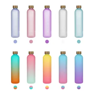 Top seller single walled plastic sport Glitter water bottles
