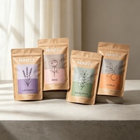 Sachets de thé en papier kraft imprimés sur mesure avec revêtement PLA et fenêtre transparente à fermeture éclair pour l'emballage de feuilles de thé et de tisanes