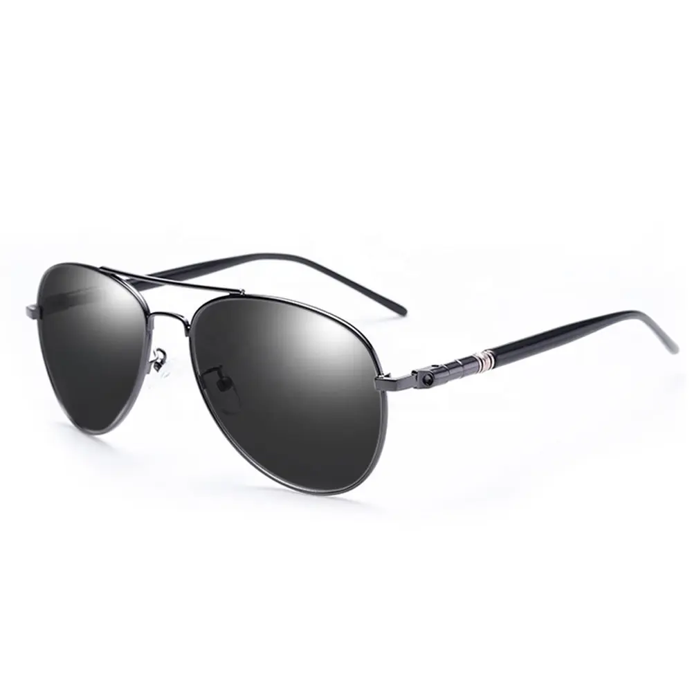 UV400 Unisex Sun Glass Customize LOGO Retro High Quality Metal TAC Trend Classic Mens Round Driving Polarized Sunglasses