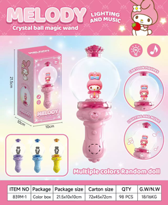 Labubu kapibala phát quang ảo thuật thần tiên Gậy kuromi pha lê bóng Cây Đũa phép với âm thanh ánh sáng âm nhạc-đồ chơi bằng nhựa - Product Image 3