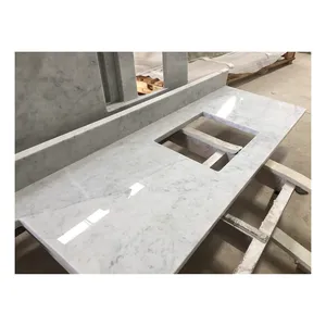 Italy white carrara marble slab custom countertop for bath vanity top prices