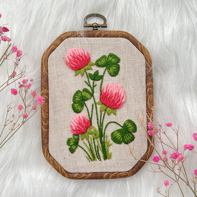 Art mural - Luo Rou Rose, produit non fini - Cadre imitation bois