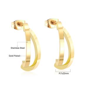 Vente en gros de boucles d'oreilles en acier inoxydable 316L pour filles et femmes - Product Image 3