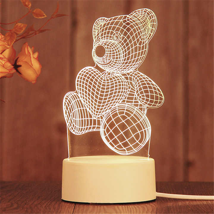 DEADPOOL LOVE EMOTE MARVEL 3D Acrylic LED 7 Colour Night Light Touch