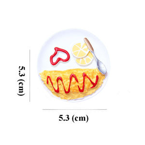 Yiwu Wintop Mooie Miniatuur Groot Gebakken Ei Ontwerp Hars Flatback Grote Cabochon Bedels Voor Sleutelhanger Sleutelhanger - Product Image 6